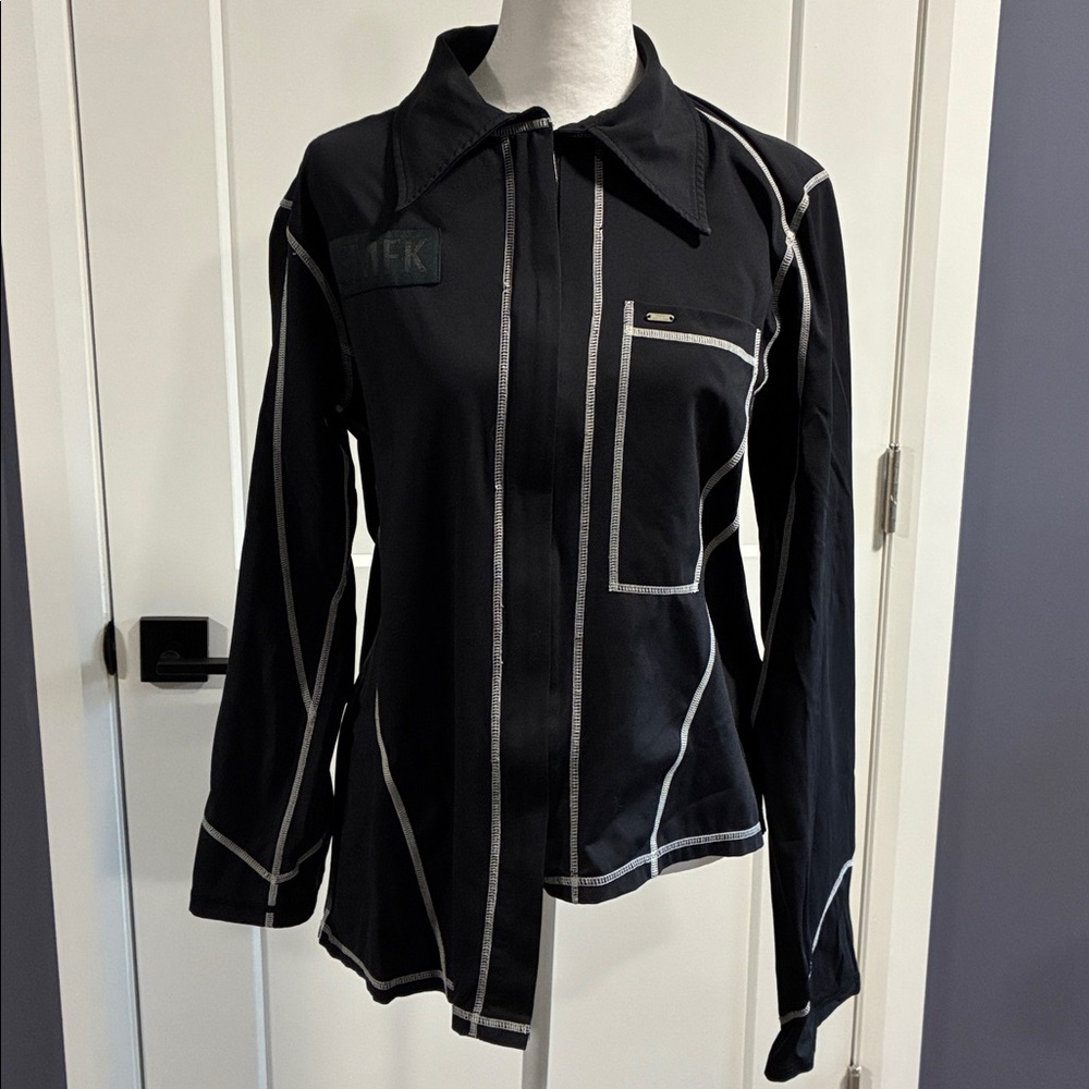 SMFK - Black Jacket with White Stitching